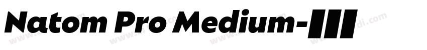 Natom Pro Medium字体转换 Natom Pro Medium字体转换